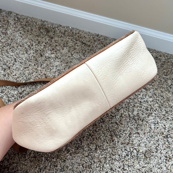 MADEWELL The Abroad Tan Leather ColorBlock Crossbody Shoulder Bag Flip Top - Picture 5 of 10